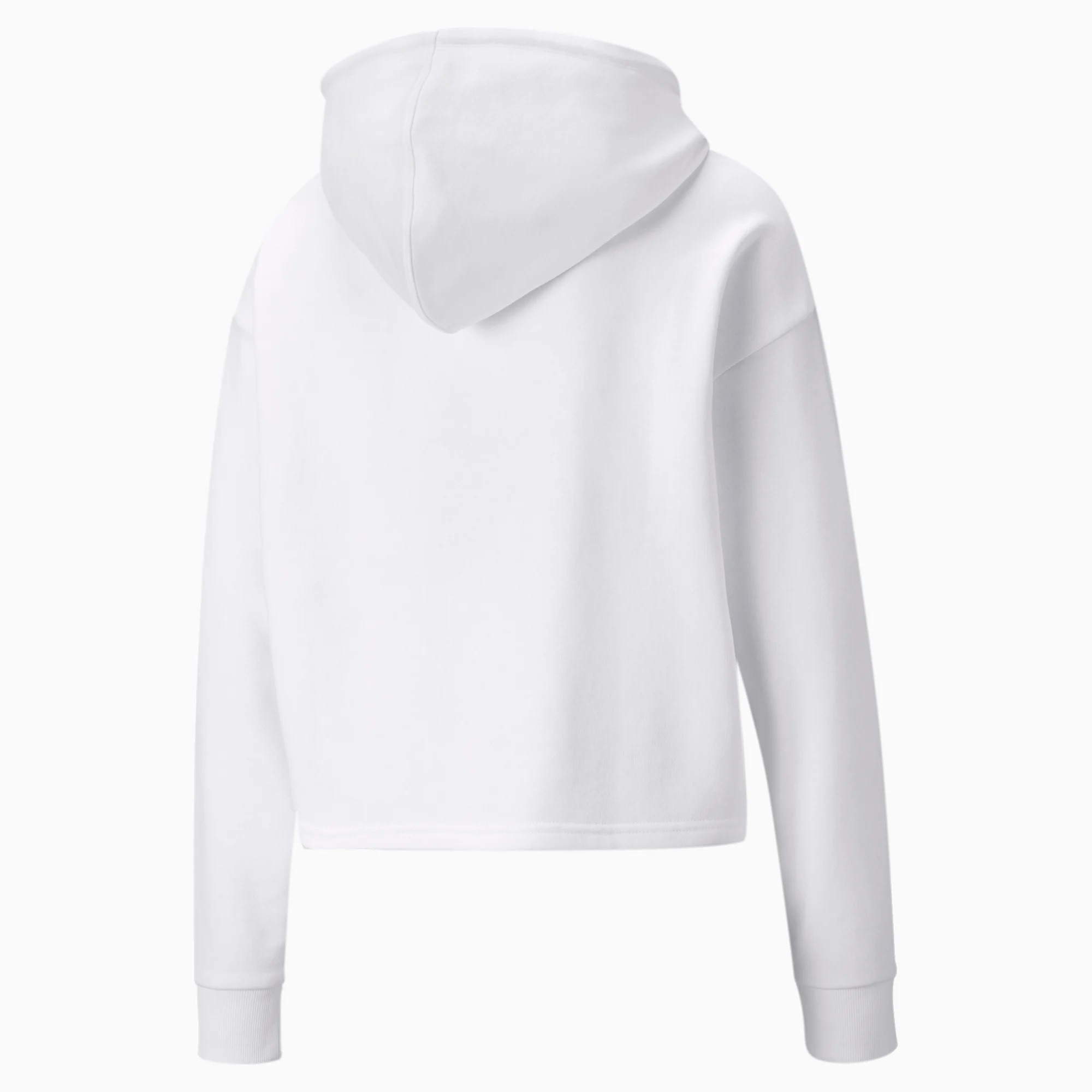 ess+ metallic logo cropped hoodie tr w -B34