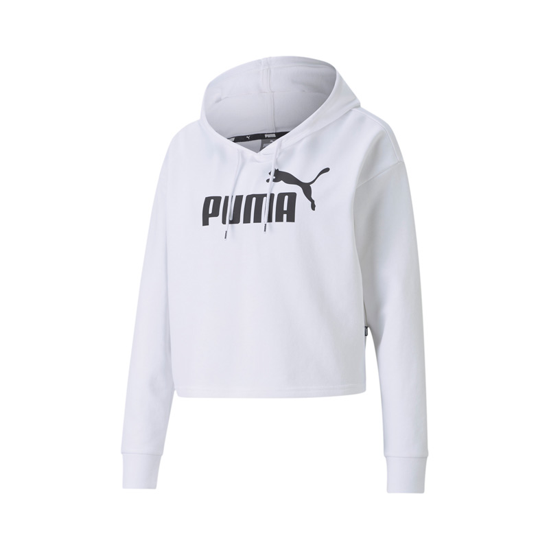ESS CROPPED LOGO HOODIE TR W -B22